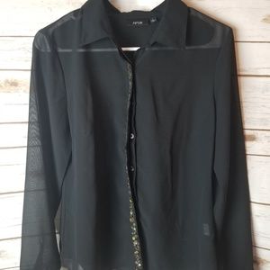 ❄APT. 9 long sleeve top size small nwt